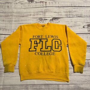 Vintage Distressed Fort Lewis College Skyhawks Sweater by Jansport Men's Size S